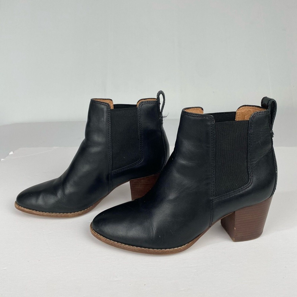Madewell Regan Women's size‎ 8.5 Leather Ankle Boots black.